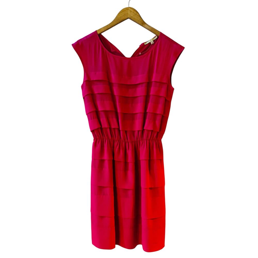 Gianni Bini Pink Pleated Sleated Dress Size S Small
